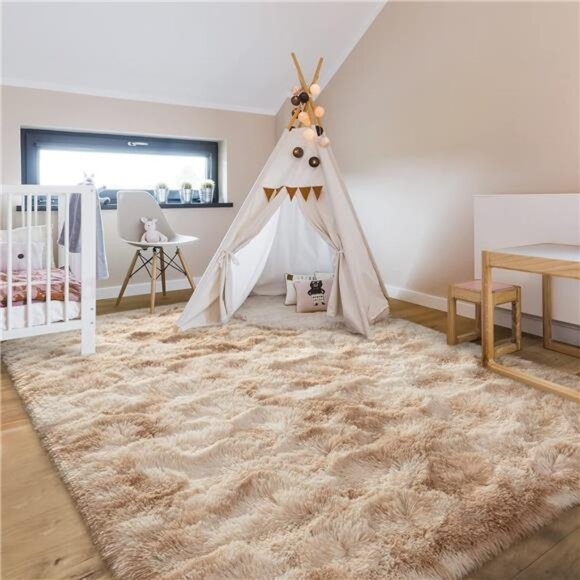 6x9 Large Area Rugs for Living Room, Super Soft Fluffy Modern Bedroom Rug - Picture 4 of 7